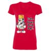 SoftStyle® Ladies' 4.5 oz. Junior Fit V-Neck T-Shirt Thumbnail