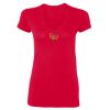 SoftStyle® Ladies' 4.5 oz. Junior Fit V-Neck T-Shirt Thumbnail